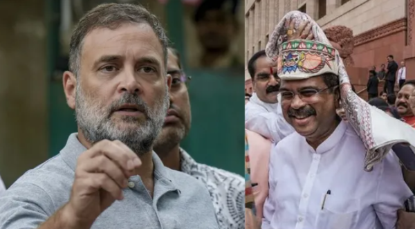 राहुल गांधी ने घेरा बीजेपी, बोले- धर्मेंद्र प्रधान को सम्मान देना छात्रों के भविष्य का अपमान
