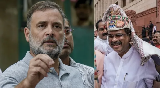 राहुल गांधी ने घेरा बीजेपी, बोले- धर्मेंद्र प्रधान को सम्मान देना छात्रों के भविष्य का अपमान
