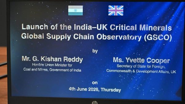 भारत और यूके ने सुधारित सहयोग व तकनीकी साझा के लिए क्रिटिकल माइनरल्स ग्लोबल सप्लाई चेन ऑब्जरवेटरी लॉन्च की