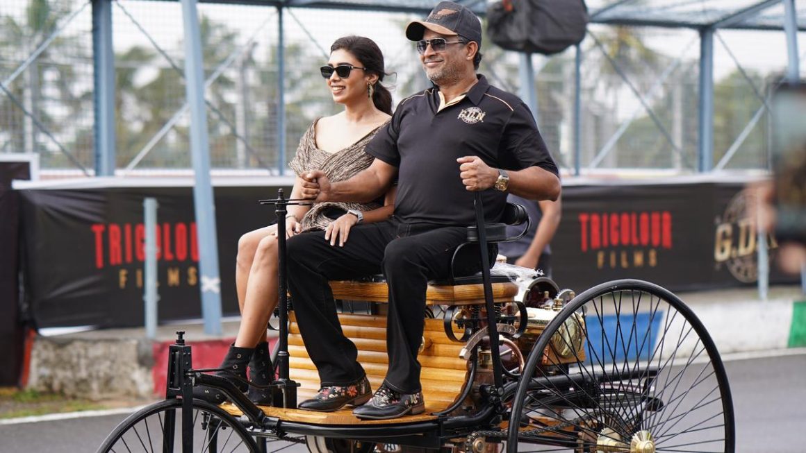 G.D.N. film trailer launched amid vintage cars in Coimbatore’s motorsports circuit